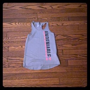 Gray under armor tank top